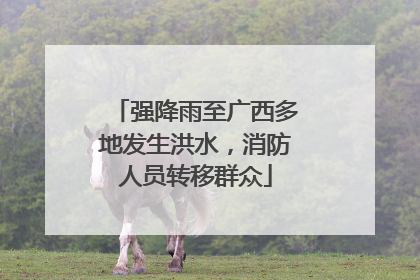 强降雨至广西多地发生洪水，消防人员转移群众