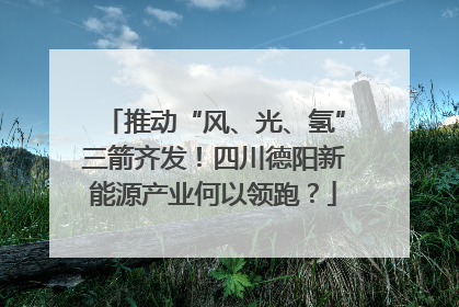 推动“风、光、氢”三箭齐发！四川德阳新能源产业何以领跑？