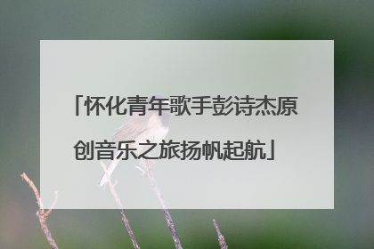 怀化青年歌手彭诗杰原创音乐之旅扬帆起航
