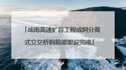 成南高速扩容工程成阿分离式立交桥钢箱梁架设完成