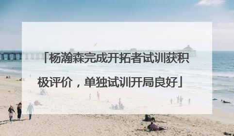 杨瀚森完成开拓者试训获积极评价，单独试训开局良好