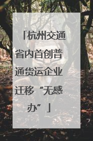 杭州交通省内首创普通货运企业迁移“无感办”