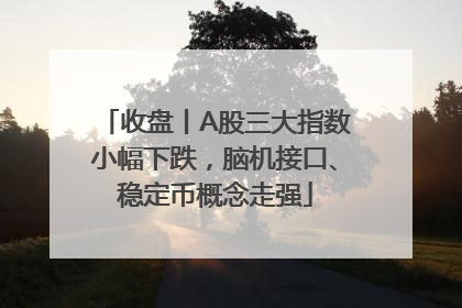 收盘丨A股三大指数小幅下跌，脑机接口、稳定币概念走强