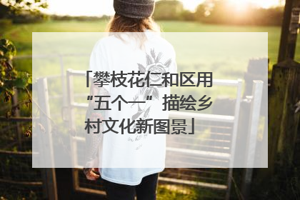 攀枝花仁和区用“五个一”描绘乡村文化新图景