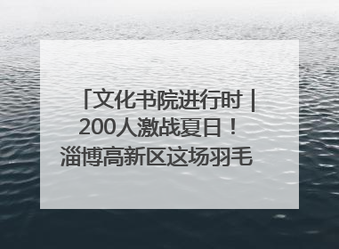 文化书院进行时｜200人激战夏日！淄博高新区这场羽毛球比赛太酷