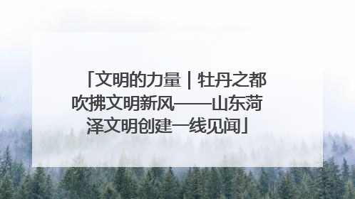 文明的力量｜牡丹之都吹拂文明新风——山东菏泽文明创建一线见闻