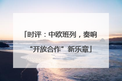时评：中欧班列，奏响“开放合作”新乐章