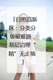 日照高新区：分类分级破难题，基层治理“精”无止境