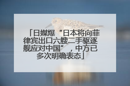 日媒爆“日本将向菲律宾出口六艘二手驱逐舰应对中国”，中方已多次明确表态