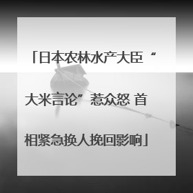 日本农林水产大臣“大米言论”惹众怒 首相紧急换人挽回影响