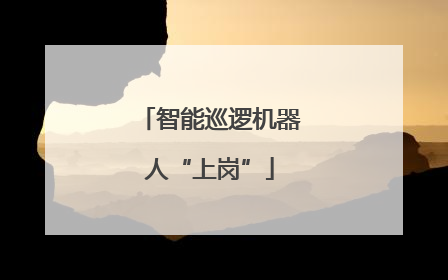 智能巡逻机器人“上岗”