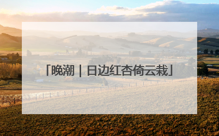 晚潮｜日边红杏倚云栽