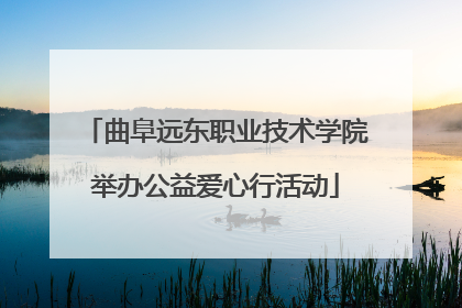 曲阜远东职业技术学院举办公益爱心行活动