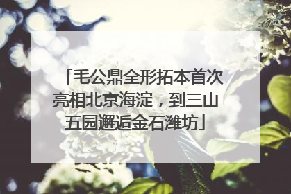 毛公鼎全形拓本首次亮相北京海淀，到三山五园邂逅金石潍坊