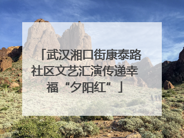 武汉湘口街康泰路社区文艺汇演传递幸福“夕阳红”