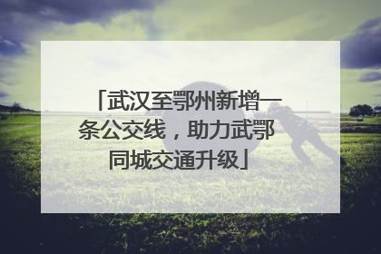武汉至鄂州新增一条公交线，助力武鄂同城交通升级