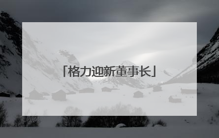 格力迎新董事长