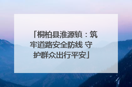 桐柏县淮源镇：筑牢道路安全防线 守护群众出行平安
