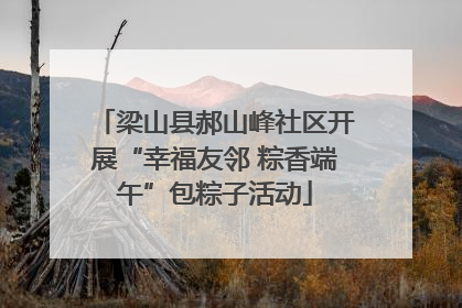 梁山县郝山峰社区开展“幸福友邻 粽香端午”包粽子活动