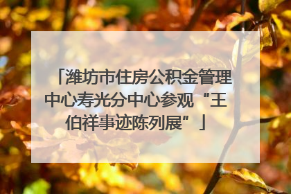 潍坊市住房公积金管理中心寿光分中心参观“王伯祥事迹陈列展”