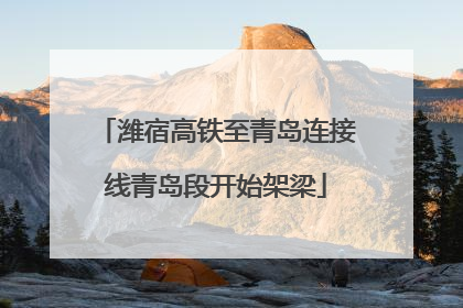 潍宿高铁至青岛连接线青岛段开始架梁