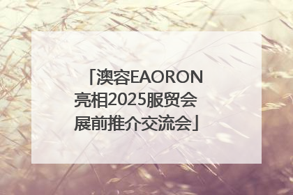 澳容EAORON亮相2025服贸会展前推介交流会
