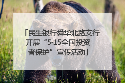 民生银行舜华北路支行开展“5·15全国投资者保护”宣传活动