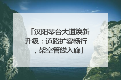 汉阳琴台大道焕新升级：道路扩容畅行，架空管线入廊