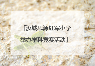 汝城思源红军小学举办学科竞赛活动