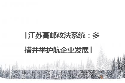 江苏高邮政法系统：多措并举护航企业发展