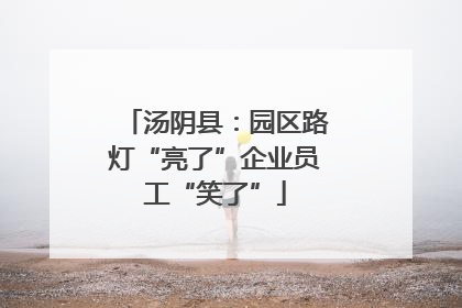 汤阴县：园区路灯“亮了”企业员工“笑了”