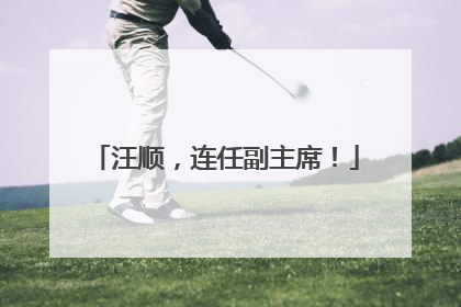汪顺，连任副主席！