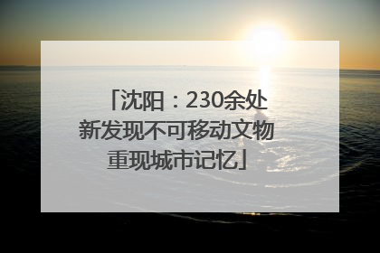 沈阳：230余处新发现不可移动文物重现城市记忆