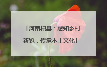 河南杞县：感知乡村新貌，传承本土文化