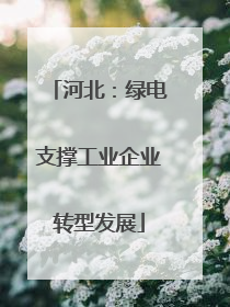 河北：绿电支撑工业企业转型发展