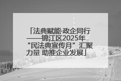 法典赋能·政企同行——锦江区2025年“民法典宣传月”汇聚力量 助推企业发展