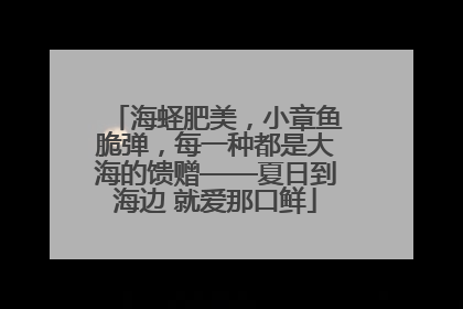 海蛏肥美，小章鱼脆弹，每一种都是大海的馈赠——夏日到海边 就爱那口鲜