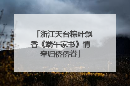 浙江天台粽叶飘香《端午家书》情牵归侨侨眷