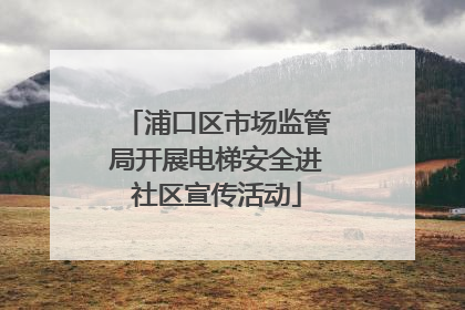 浦口区市场监管局开展电梯安全进社区宣传活动