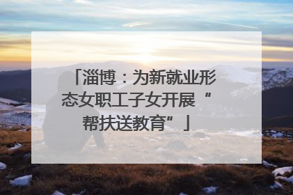 淄博：为新就业形态女职工子女开展“帮扶送教育”