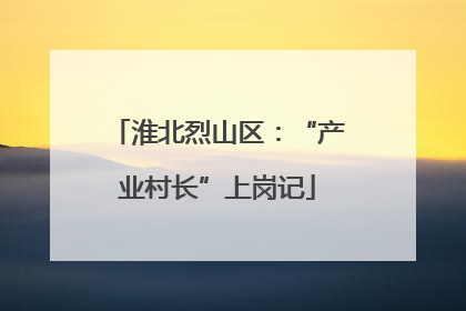 淮北烈山区：“产业村长”上岗记