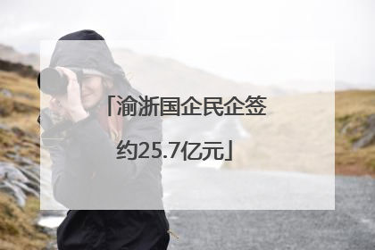 渝浙国企民企签约25.7亿元
