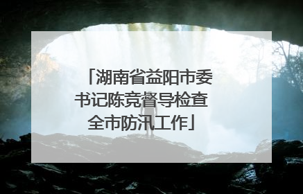 湖南省益阳市委书记陈竞督导检查全市防汛工作