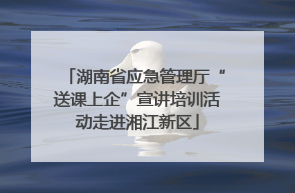 湖南省应急管理厅“送课上企”宣讲培训活动走进湘江新区