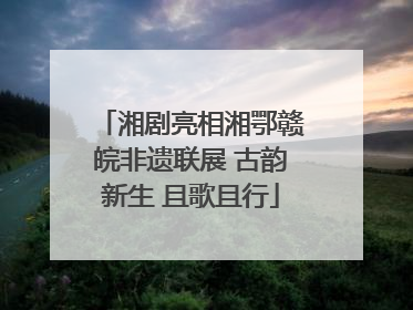 湘剧亮相湘鄂赣皖非遗联展 古韵新生 且歌且行