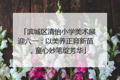 滨城区清怡小学美术展迎六一：以美养正育新苗，童心妙笔绽芳华