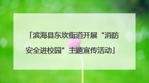 滨海县东坎街道开展“消防安全进校园”主题宣传活动