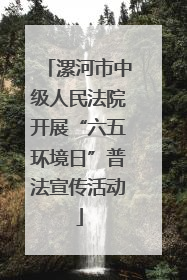 漯河市中级人民法院开展“六五环境日”普法宣传活动