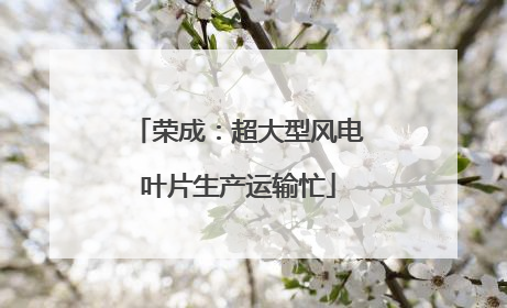 荣成：超大型风电叶片生产运输忙
