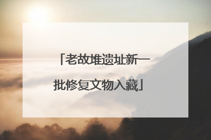 老故堆遗址新一批修复文物入藏